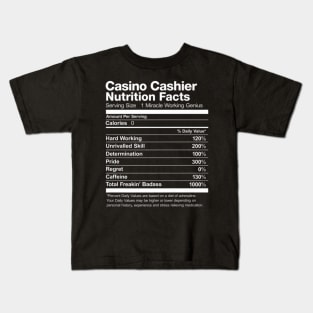 Casino Cashier Nutrition Facts List Funny Kids T-Shirt